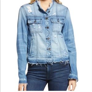 HIDDEN JEANS Frayed Edge Denim Jacket